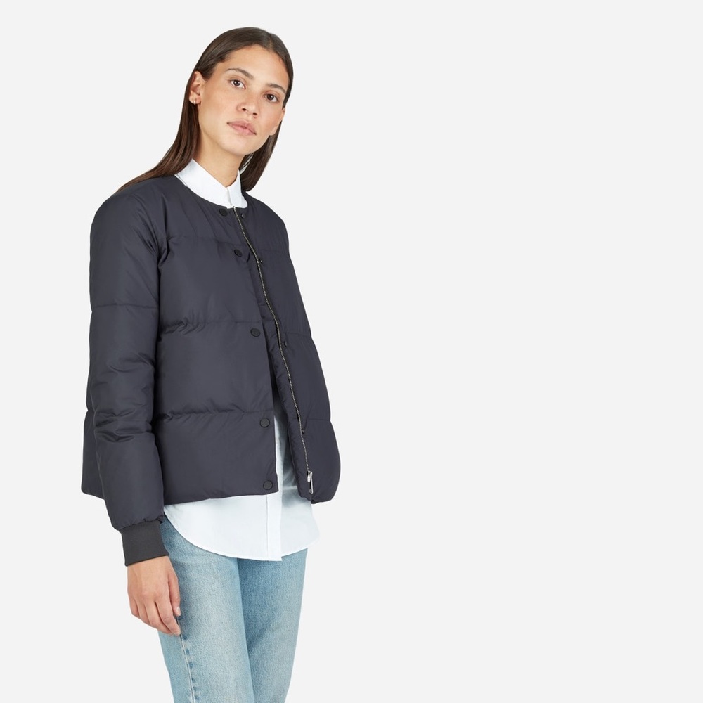 Everlane black short puffer